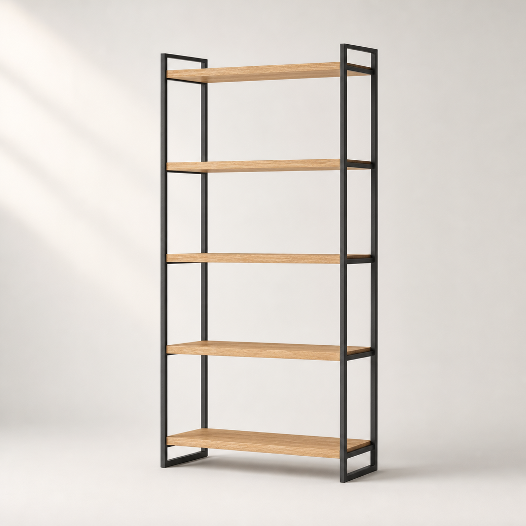Estantería de madera y metal Taller